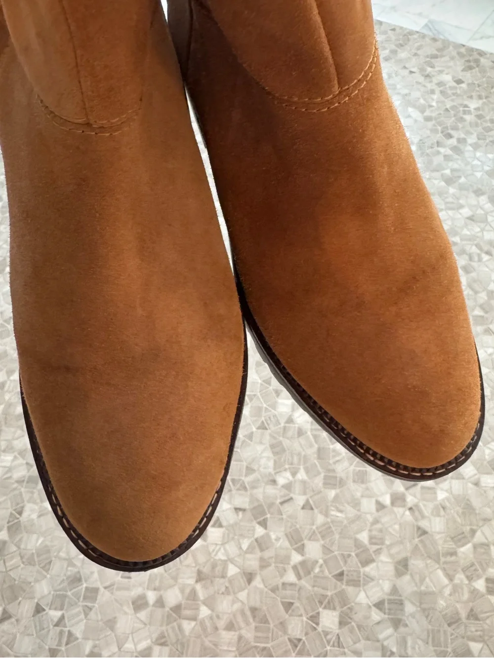 Caslon Mimmo Water Resistant Suede Faux Fur Lined Boots Brown, Size 9
